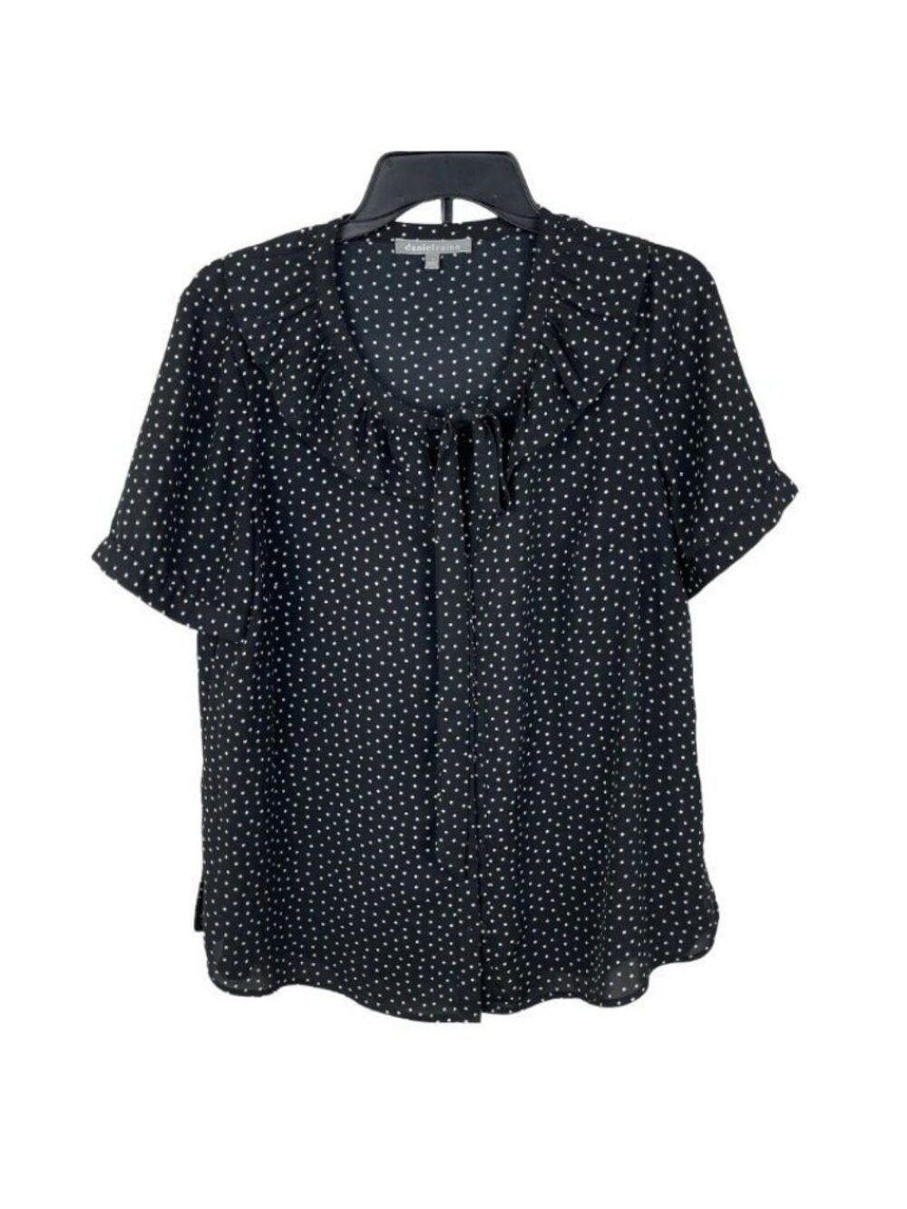 Daniel Rainn Women Pullover Short Sleeve Top Blouse Size L